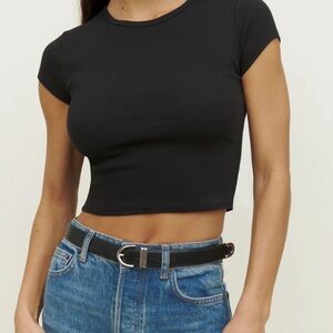 Reformation Muse Tee - Black / M